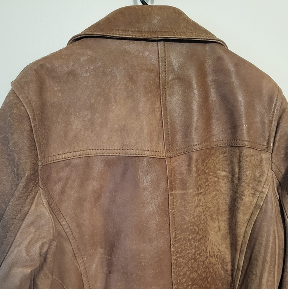 Vintage Lucky Brand Dungarees Leather Western Coat Cowboy Rancher Mens, S - Picture 8 of 12